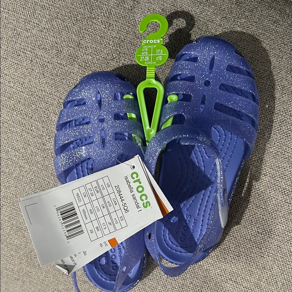 CROCS Blue Sandals with Ventilation and Heel Strap